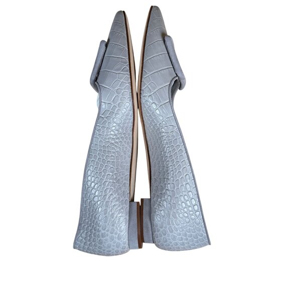 Manolo Blahnik Maysale Pump Flat Light Gray Pointed Toe Size EU 41.5 - Picture 10 of 12